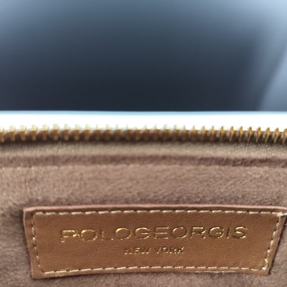 POLOGEORGIS Medium Signature Pouch With Gold Zip - Picture 2 of 14